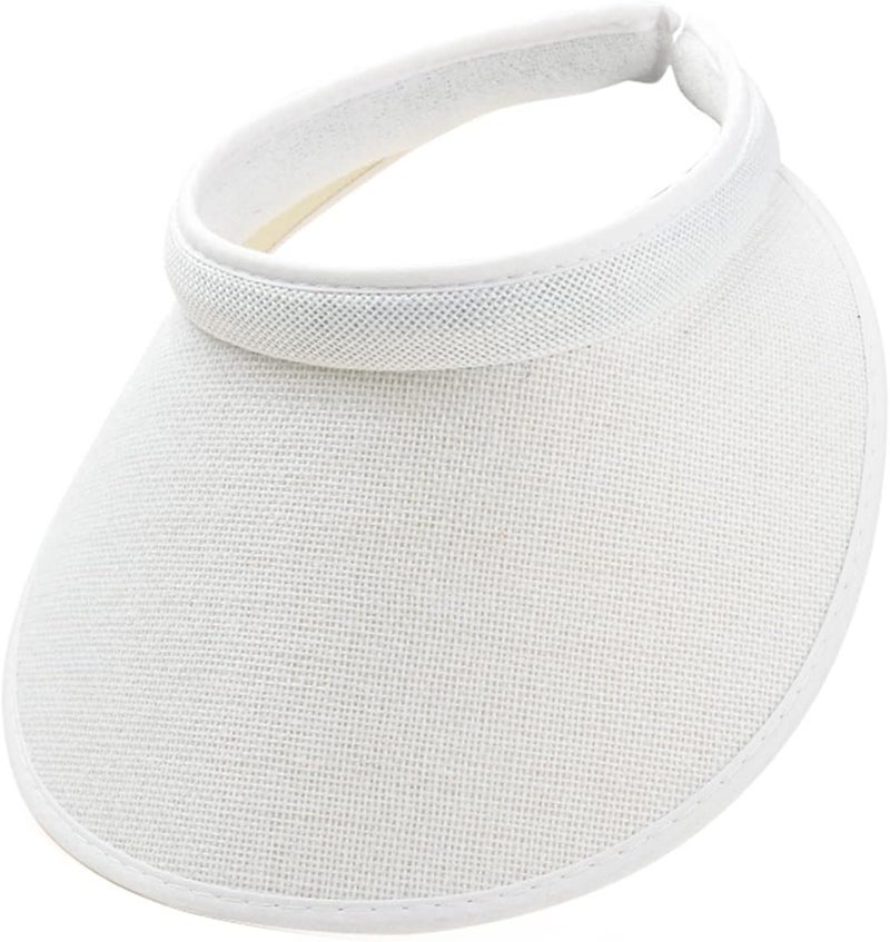 jecvxor Cloth Covered Slip-On Visor for Women, Adjustable Cap Sports Sun Visors for Men - Image 4